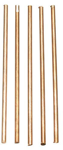 5 cilindri in rame puro al 99,9%, diametro 4 mm, lunghezza 100 mm