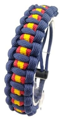 Pulsera de ESPAÑA AJUSTABLE, talla 13 a 22, nuevo modelo 2020, de paracord, BLUE NAVY