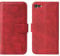LOLFZ Wallet Case for iPhone 6 iPhone 6S, Vintage Leather Book Case with Card Holder Kickstand Magnetic Closure Flip Case Cover for iPhone 6 iPhone 6S - Red