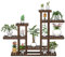 Yaheetech Estanteria para Plantas de 3 Niveles Soporte Plantas Interior/Exterior 120x25x96cm Estantería de Macetas de Madera Maciza para Interior Jardía Terraza