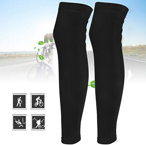 Naroote weiche und Bequeme Sonnenschutz-Beinärmel, warme Beinärmel, schwarz rutschfest für Männer Frauen Outdoor-Sportarten Winter Sommer Radfahren Wandern Laufen Tennis(Sun Protection Leg Cover)
