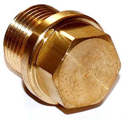 Verschlussschrauben M20x1,5 DIN 910 mit Außensechskant und Bund Messing Stückzahl 1 Verschlußschrauben Stopfen Verschlußstopfen Blindstopfen Gewindelochstopfen