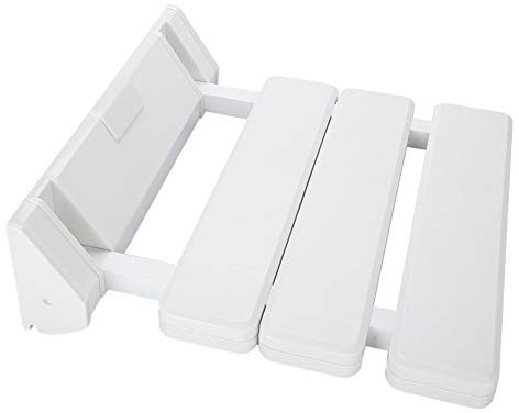 Sedile per doccia pieghevole in stile moderno Sedile per doccia pieghevole, panca da parete per bagno in plastica ABS resistente con capacità di carico elevata 130 kg Ideale per donne incinte anziane