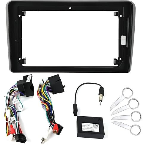 sound-way Kit Montaje Autoradio, Marco 9 Pulgadas Radio para Coche, Adaptador Compatible con Audi A3 2003-2012