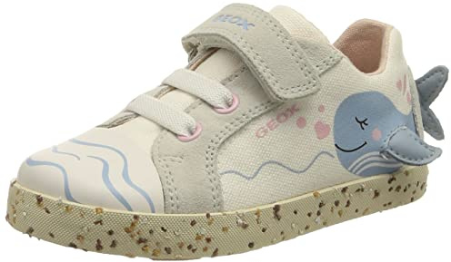 Geox Baby-Mädchen B Kilwi Girl C Sneakers, Weiß, 25 EU