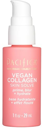 Pacifica Vegan Collagen Skin Solve Primer – 3-in-1 Face Primer that Primes, Blurs & Hydrates, Skincare-Infused Formula with Collagen Peptides, Hyaluronic Acid & Caffeine for Smooth Radiant Skin