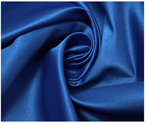 Matte Duchess Bridal Satin Polyester Fabric for Dressmaking Wedding Crafts Quilting Sewing 150cm Wide (10 Metre (1000 x 150cm), Royal Blue)