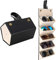 Sxspace Brillenorganizer Brillenaufbewahrung/Präsentation, Reisen Sonnenbrillen zur Aufbewahrung von 5 Brillen, Tragbar Brillenetui für Damen Herren (Schwarz-Beige), a1140, ‎11.94 x 16.51 12.7 cm
