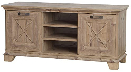 Newroom TV Lowboard Bramberg Fichte TV Schrank Modern - 145x68,4x45 cm (BxHxT) - Fernsehtisch TV Board Rack - [Tasha.one] Wohnzimmer Wohnstube Büro