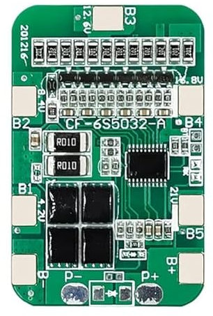 PAIHUIART 6S 12A 24V Pcb Bms Lithium Battery 6Packs 18650 Lithium Battery Cell Module Protection Board (Color : Black)