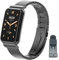 nuosiweilang Pulsera Compatible con Xiaomi Smart Band 7 Pro Correa de metal de acero inoxidable de reemplazo WatchBand Accesorios para Xiaomi Mi Band 7 Pro Smartwatch Negro