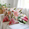 Encasa XO Dekorative Kissenbedeckung 16x16 (40x40 cm) - F1 Spring - Digital gedrucktes Blumenkissen für Stuhl, Sitz, Bett, Büro und Haus (2)