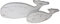 RiloStore 2 STK WAL aus Mangoholz 30cm und 20cm Weiss Shabby Chic 2er Set Dekowal Wale Holzwal Holzfische Fische Deko Aufsteller Baddeko Maritime Deko