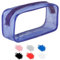Soul Projekt Grande Trousse Scolaire, Trousse Transparente Scolaire Garcon et Fille, Trousse Toilette Transparente Hommes, Femmes, Pochette Maquillage de Voyage, Trousse Ecole, Pencil Case Violet x 1