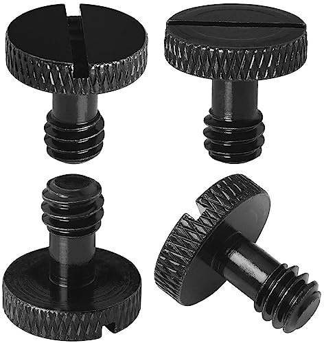 Camera Screw LUORNG 4PCS 1/4 Slotted Screw for Camera Ttripod Quick Release Plate