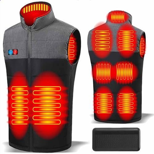 Heated Jackets for Men with 10000Mah Battery Pack M, Upgraded Version Heated Vest Warmer Clothing