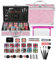 Anpro Estuche de Maquillaje Todo en Uno con Set de Maquillaje Pro Teen, Kit Completo de Cosméticos con Pinceles de Maquillaje, Pintalabios, Paleta de Sombras de Ojos, Colorete, Purpurina en Gel-Rosa