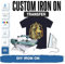 Heat Transfers Ready to Press - 4.5 Inch Pocket Size - Custom Iron on Heat Press Transfer - Personalised Iron on T-Shirt Garments - Iron-on Vinyl Logo Patch DTF Print