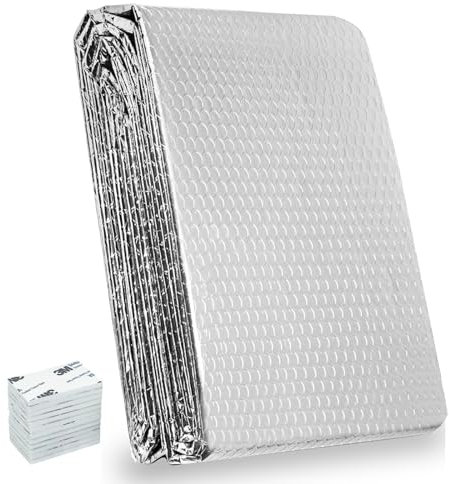 CTDMJ Radiator Foil Reflective Thermal 0.6M x 5M, Bubble Insulation Foil Radiator Reflector Panels 3.6mm Thick Radiator Insulation Enhances Radiator Efficiency - Easy to Install- Includes Sticky Pads