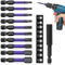 10 Pièces Embout Visseuse a Choc Embout Torx Embout Visseuse Aimanté Coffret Embout Visseuse Agnétiques Antidérapants mit 1 Porte-Embouts Magnétiques pour les Réparations Industrielles Domestiques