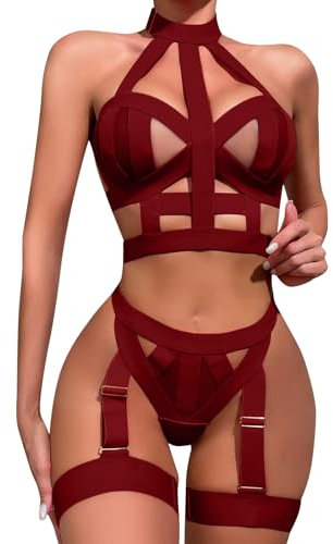 WILLBEST Dessous Damen sexy unterwäsche blau weihnachtsunterhose männer unterwäsche Shop schwarzes Dessous Set Babydoll minikleid Bustier größe l Sex Dessous für Die Frau strapsgürtel Korsett Tanga s
