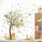 Decvictor Wandtattoo Baum Dschungel Tier Wandaufkleber Löwe Eichhörnchen Hirsch Vogel Wandsticker Kinderzimmer Babyzimmer Mädchenzimmer Wanddeko