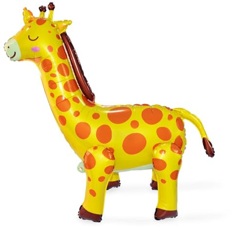 XXL Giraffe Folienballon, Cartoon Luftballons Giraffe, Tier Riesenballon, Waldtiere Geburtstag Luftballons, Kindergeburtstag Party Ballon Deko für Jungen Mädchen