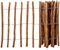 ZEYUAN Staketenzaun Haselnuss 90x500 cm, Sichtschutz Zaun, Gartenzaun, Windschutz, Balkongeländer Sichtschutz, Balkon Sichtschutz - 43141