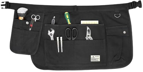 Delantal de artesanos | Delantal de trabajo | Delantal de bricolaje | Delantal de herramientas versátiles, delantal utilitario resistente, delantal de trabajo exterior, delantal industrial con p, a,