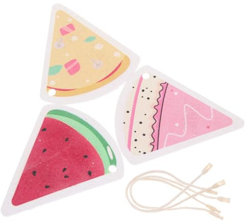 JEWEDECO 3pcs Creative Triangular Compressed Pattern Sponges Reusable Absorbent Cleaning Cloths Household Dish Sponge Set for Kitchen Use (ice Cream Pizza Watermelon)