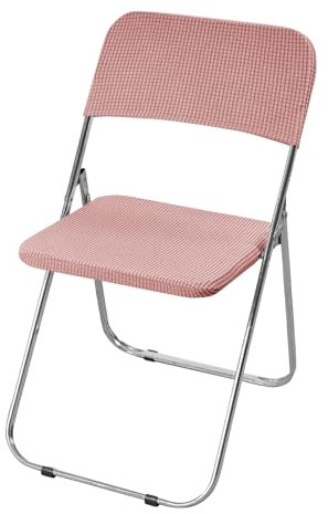 DEZYPZAM Housses de Chaise Pliantes, Housse de Protection de Chaise Pliante Extensible, pour Déco Fête Mariage Cérémonie Banquet, Housses de Chaise (Rose,2 Pièces)
