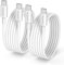etguuds [2Pack 1.8M] Cable USB C a USB C, Cable USB Tipo C PD 60W/3A Carga Rápida Compatible con iPhone 16 15 Pro Galaxy S24 S23 S22 S21 Ultra (Blanco)