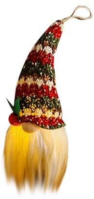 Ideen Adventskalender Füllen Kinder Weihnachtsschmuck Weihnachtsbaum Anhänger Kleiner hängender gestrickter leuchtender gesichtsloser Puppenpuppen-Zwerg (A-G, 19x9x8cm)
