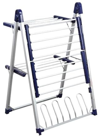 JDHSKCF Heated Clothes Airer Electric Clothes Dryer Hanger Folding Multi-purpose Shoe Dryer Heating Laundry Drier Floor Clothes Dryer Folding Drying Rack Rod Chaser of Light Selfless dedication