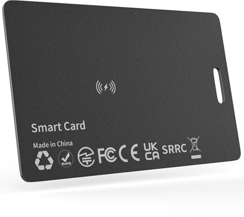 DEEBYCOO Geldbörsen-Tracker-Karte, wiederaufladbare Smart Track Karte arbeitet mit Apple Wo ist? APP(nur iOS), Bluetooth Tracker Karte für Brieftasche, Koffer, IP68 wasserdicht (1)