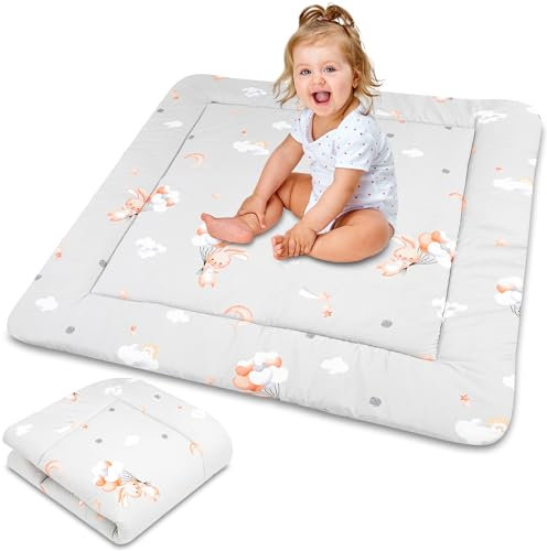Krabbeldecke Krabbelmatte für Baby – Spielmatte Spieldecke Bodenmatte für Kinder und Babys für Kinderzimmer und Laufgitter Große faltbar waschbar Play Mat Oeko-Tex-Zertifikat