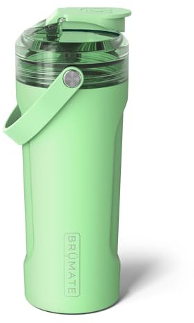 BrüMate MultiShaker Blender Shaker Bottle | 100% Leakproof Insulated Stainless Steel | Pre Workout and Protein Shaker Bottle for the Gym | 26oz (Kiwi)