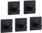 TECBULL® 5 massive Edelstahl Klebehaken - Schwarz matt, Handtuchhaken fürs Bad selbstklebend, Handtuchhalter ohne Bohren, Hochwertige Handtuch Haken, Wandhaken, rostfrei, klassisches Design