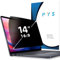 PYS 360° Blickschutzfolie Laptop 14 Zoll 16:9 Selbstklebende Anti Blaulicht Blendfrei Sichtschutz Folie Kompatibel mit Lenovo SGIN HP Dell Acer Samsung Asus Toshiba