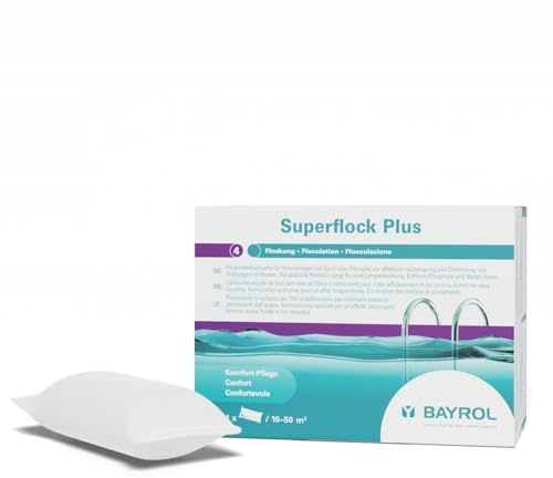 PISCIVAL Superflock Plus 1 KG - 8 Cartuchos | Floculante en Cartuchos para Piscinas | Elimina Turbidez, Fosfatos y Metales | para Filtros de Arena o Vidrio | Uso Profesional y Doméstico