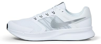 Nike Men's Run Swift 3 Road Running Shoes, White/Metallic Silver/Football Grey, 8.5 UK