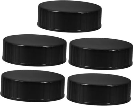 iplusmile Bouchons à Vis Ronds 38 MM pour Bouteilles de Lot de 5 Plastique Étanche Compatible en Verre pour Conservation Liquide