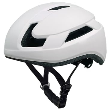 Aumotop LED-Smart-Fahrradhelm mit App-Steuerung und Tachometer für Erwachsene Radfahrer – Leichter Regenfester Fahrradhelm mit Blinkern für Nachtfahrten (Weiß)