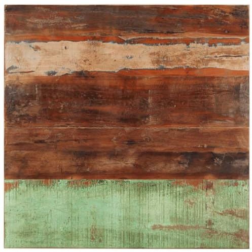 IBUQDDV Massivholz Tischplatte Quadratisch 80x80 cm 15-16 mm Altholz Rustikaler Couchtisch Beistelltisch