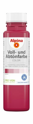 Alpina COLOR Voll- und Abtönfarbe Shocking Pink, 0,25 L – Wand- & Abtönfarbe für innen & außen