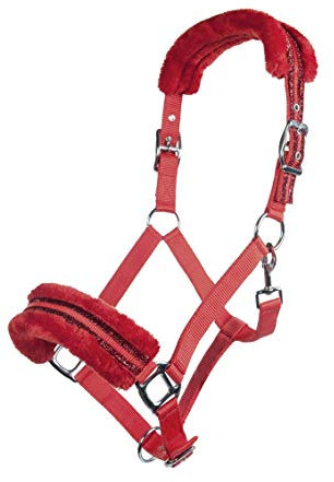 HKM Glitter Halfter & Stricke 3000 Rot One Size
