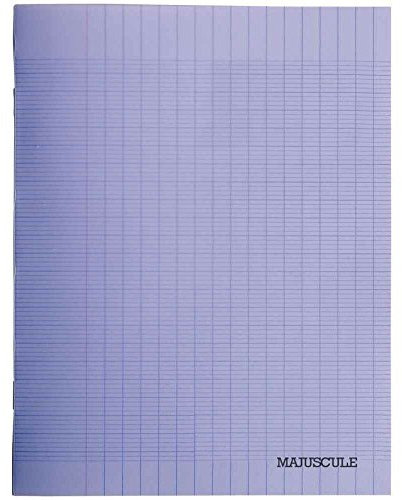 MAJUSCULE Cahier piqué 48 pages 24x32 Séyes couverture polypropylène violet