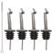 FOCCTS 4 Pieces Pourers for Alcohol Oil Wine + 1 Brush, Pourer for Drinks, Pourer for Oil, Stainless Steel