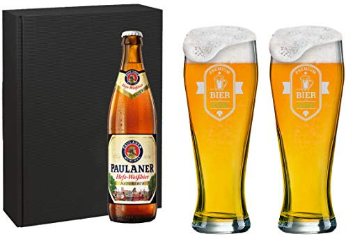 Weizenbierglas Set [Bayern] mit individueller Gravur [Name] und [Motiv 03] - MeinGlas