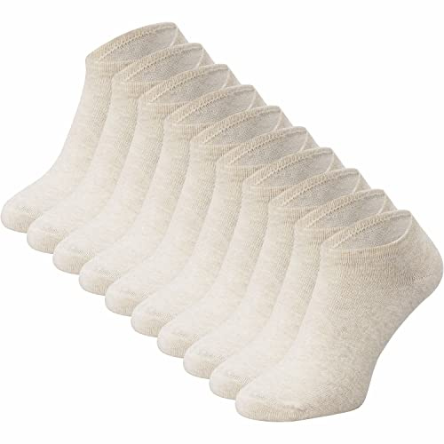 ca·wa·so Sneaker Socken für Damen & Herren im 10er-Set | Freizeitsocken ohne Naht | Weiches Material (80% Baumwolle) | Kein Rutschen